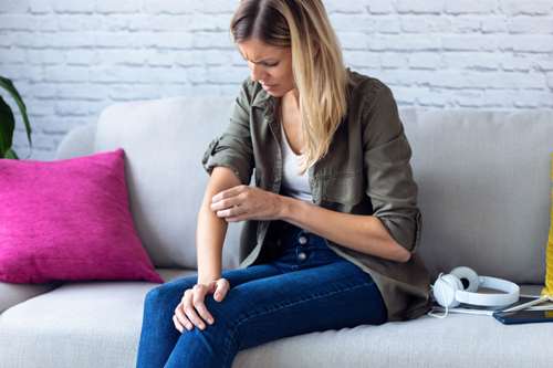 Eczema on arm and itchyness