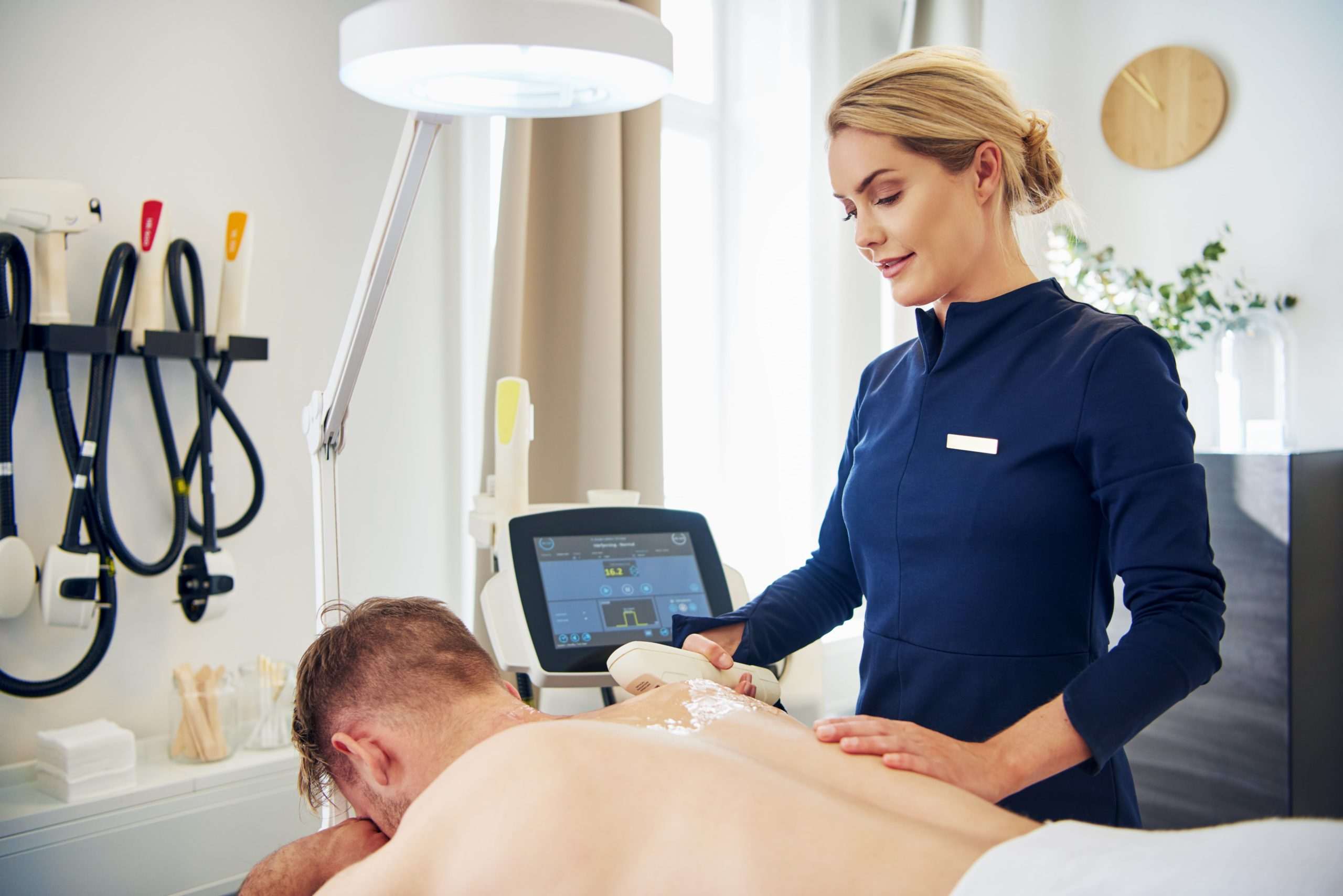 Lansing and mount pleasant clinic-technician-performing-an-electrolysis-treat Clinic in Lansing and Mt. Pleasant